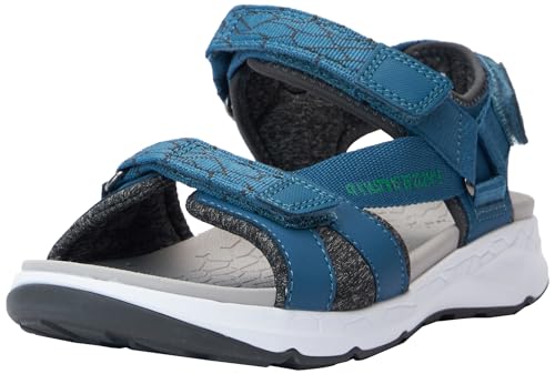 Superfit Criss Cross Sandale, Blau/Grün 8030, 37 EU Weit von Superfit