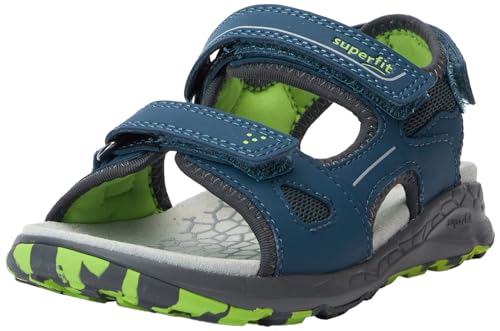 Superfit Criss Cross Sandale, Blau/Grün 8040, 27 EU von Superfit