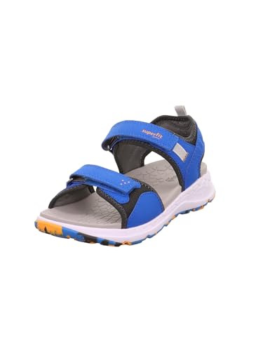 Superfit Criss Cross Sandale, Blau/Orange 8000, 42 EU Weit von Superfit