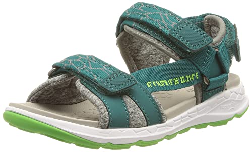 Superfit Jungen Criss Cross Sandale, Grün Gelb 7000, 38 EU von Superfit