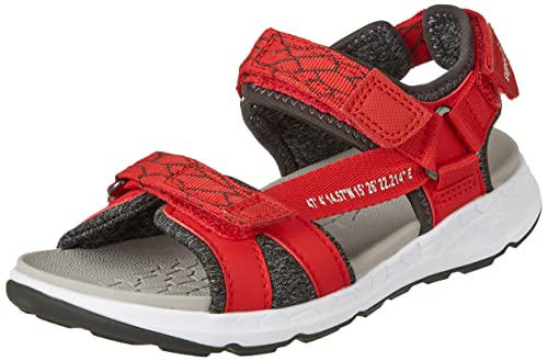 Superfit Jungen Criss Cross Sandale, Rot Grau 5000, 38 EU von Superfit