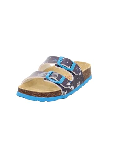Superfit Jungen Fussbettpantoffel 1-800111 Hausschuh, BLAU/Mehrfarbig 8140 von Superfit