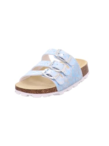 Superfit Mädchen Fussbettpantoffel Hausschuh, Hellblau Silber 8060, 27 EU Superfit Mädchen Fussbettpantoffel Hausschuh, Hellblau Silber 8060, 27 EU von Superfit