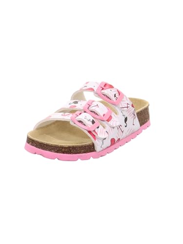 Superfit Fussbettpantoffel Hausschuh, Weiß/Rosa 1090, 39 EU von Superfit