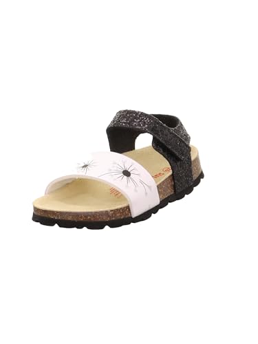 Superfit Mädchen Fussbettpantoffel Nicht Zutreffend, Weiß Schwarz 0010, 24 EU Weit von Superfit