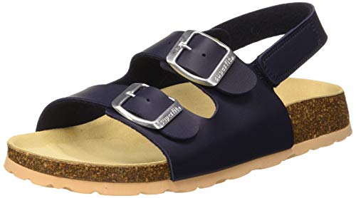 Superfit Jungen Fussbettpantoffel Knöchelriemchen Riemchensandalen, Ocean, 24 EU von Superfit