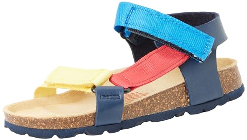 Superfit Fussbettpantoffel Sandale, Blau/Mehrfarbig 8010, 31 EU Weit von Superfit