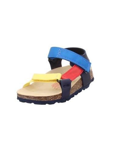 Superfit Jungen Fussbettpantoffel Sandale, Blau Mehrfarbig 8010, 33 EU von Superfit