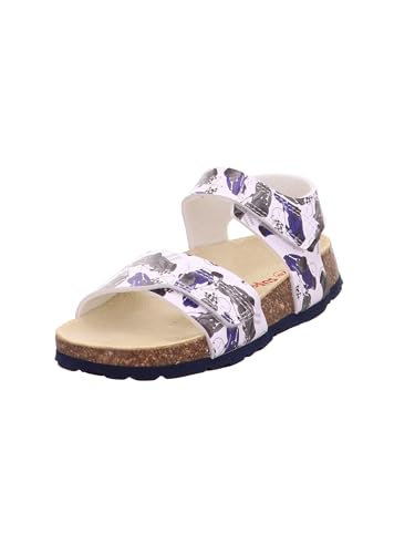 Superfit Fussbettpantoffel Sandale, Weiss/BLAU 1000, 37 EU von Superfit
