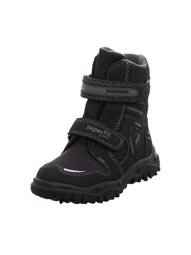 Superfit Mädchen und Jungen Winterstiefel Husky, Kinder Stiefeletten, Weite: M IV, uebergangsstiefel, Winterboots, warm, SCHWARZ/GRAU (600), 38 EU von Superfit