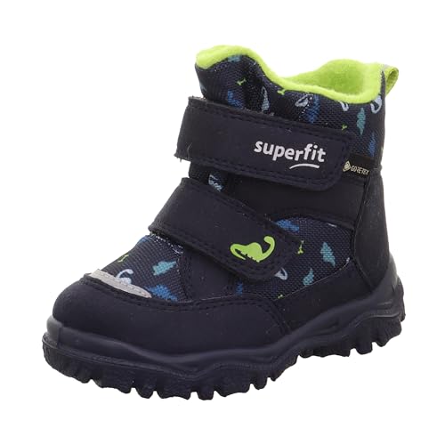 Superfit HUSKY1 warm gefütterte Gore-Tex Schneestiefel, Blau/Hellgrün 8000, 25 EU Weit von Superfit