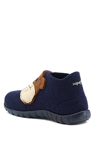 Superfit Jungen Happy Wollfilz Hausschuh, Blau 8010, 24 EU von Superfit