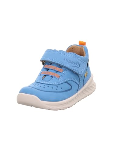 Superfit Jungen Ankle Boots Breeze, Kinder Stiefeletten, Weite: M IV, lose Einlage, halbstiefel, Kurzstiefel, HELLBLAU/ORANGE (400), 28 EU von Superfit