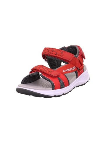 Superfit Jungen Criss Cross Sandale, Rot Grau 5000, 40 EU von Superfit