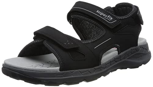 Superfit Jungen Criss Cross Sandale, Schwarz Hellgrau 0010, 30 EU von Superfit