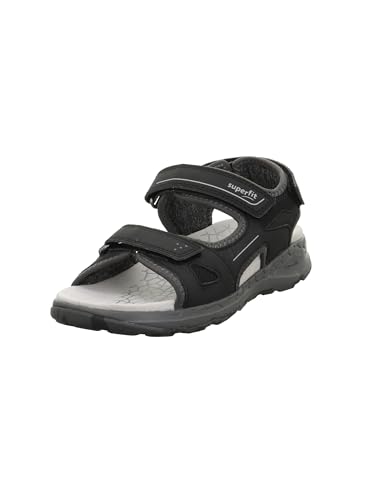 Superfit Jungen Criss Cross Sandale, Schwarz Hellgrau 0010, 37 EU von Superfit