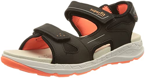 Superfit Jungen Criss Cross Sandale, Schwarz Orange 0000, 36 EU von Superfit