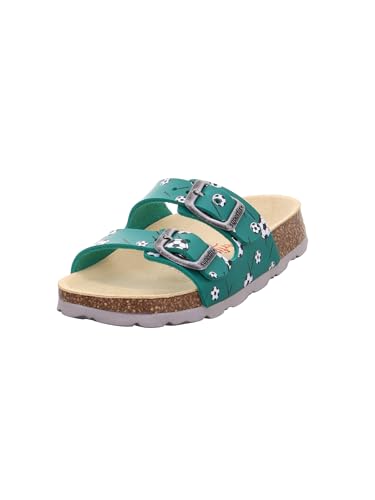 Superfit Jungen Fussbettpantoffel Hausschuh, Grün 7500, 24 EU von Superfit