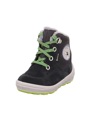 Superfit Jungen GROOVY warm gefütterte Gore-Tex Stiefel, GRAU/HELLGRÜN 2000 von Superfit