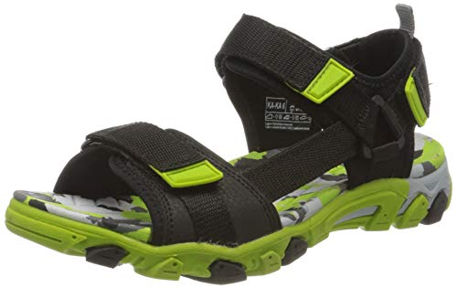 Superfit Jungen Henry Knöchelriemen Riemchensandalen, SCHWARZ/GRÜN, 38 EU von Superfit