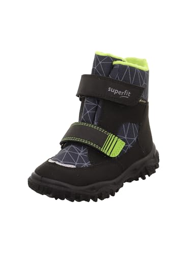 Superfit Jungen HUSKY warm gefütterte Gore-Tex Schneestiefel, SCHWARZ/HELLGRÜN 0020, 32 EU von Superfit