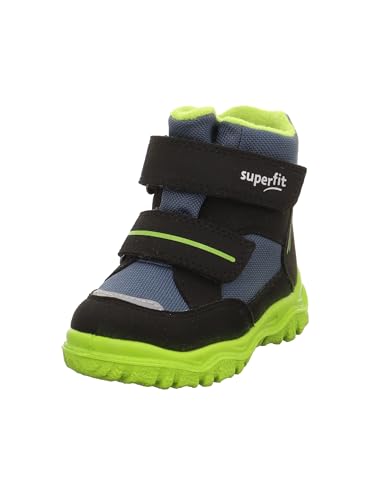 Superfit Jungen - Schuhe HUSKY1 Boot, Modern, SCHWARZ/HELLGRÜN 0000, 27 von Superfit