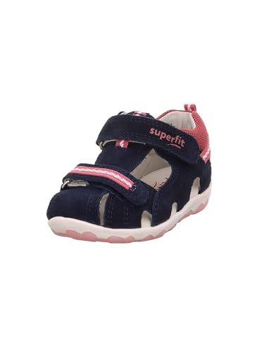 Superfit Mädchen Fanni Sandalen, Blau Rosa 8010, 18 EU von Superfit