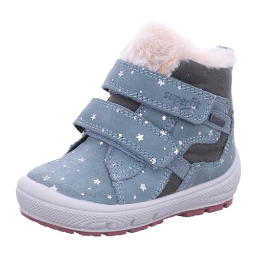 Superfit Jungen Mädchen Groovy Schneestiefel, HELLGRÜN/GRAU 7500, 20 EU Schmal von Superfit