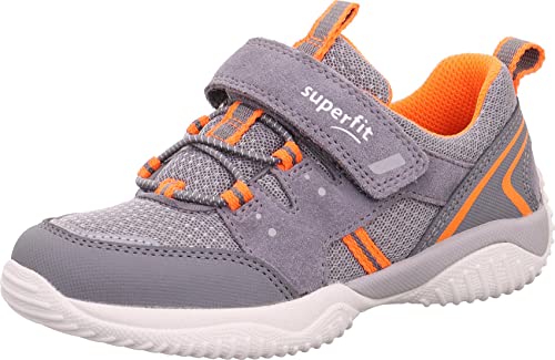 Superfit Jungen Storm Sneaker, Hellgrau Orange 2500, 27 EU von Superfit