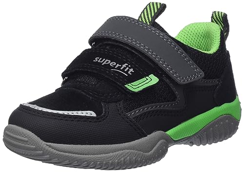 Superfit Jungen Storm Sneaker, Schwarz Grün 0000, 27 EU Schmal von Superfit