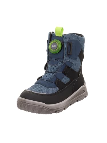 Superfit Jungen Mars Warm Gefütterte Gore-tex Schneestiefel, Blau Schwarz 8010, 32 EU von Superfit