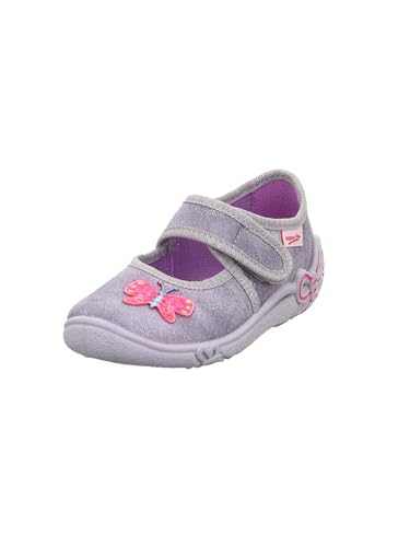 Superfit Mädchen BELINDA Hausschuhe, HELLGRAU/PINK 0600 von Superfit