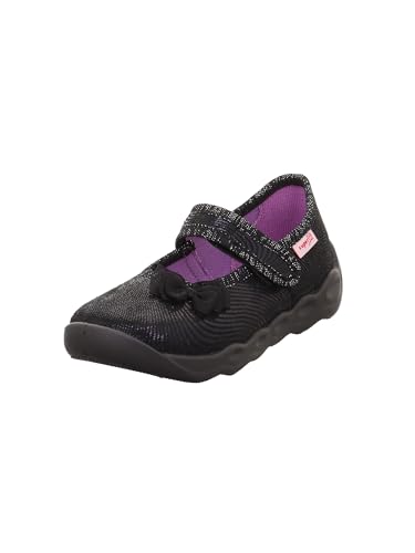 Superfit Mädchen BUBBLE Hausschuhe, SCHWARZ 0040 von Superfit