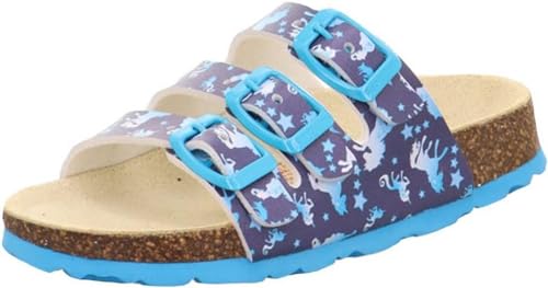 Superfit Mädchen Fussbettpantoffel Hausschuh, Blau 8080, 36 EU von Superfit