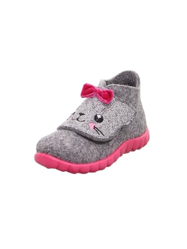 Superfit Mädchen HAPPY Slipper, Hausschuh 800295, HELLGRAU/PINK 2500, 20 von Superfit