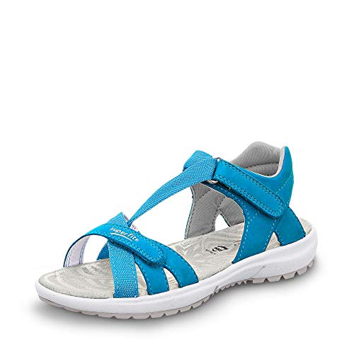 Superfit Mädchen Rainbow Riemchensandalen, (Blau 80), 35 EU von Superfit