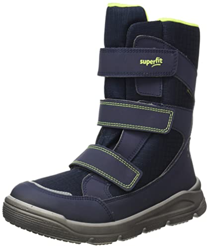 Superfit Jungen Mars Warm Lined Gore-tex Schneestiefel, Blau Gelb 8010, 25 EU von Superfit