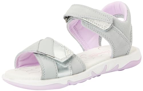 Superfit Mädchen Pebbles Sandale, Hellgrau Lila 2500, 31 EU Weit von Superfit