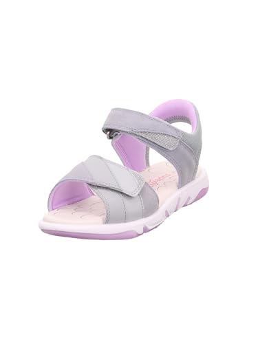 Superfit Mädchen Pebbles Sandale, Hellgrau Lila 2500, 32 EU Weit von Superfit