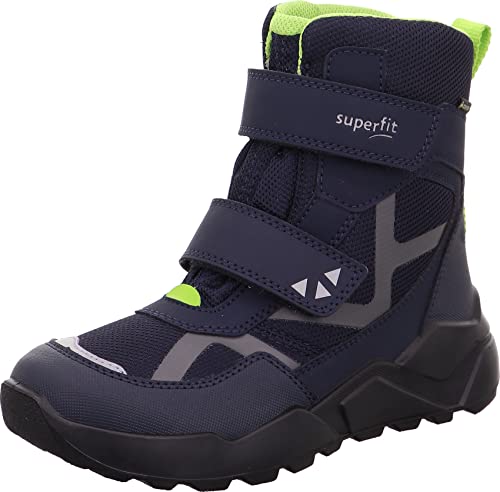 Superfit Jungen Rocket Warm Lined Gore-tex Schneestiefel, Blau Grün 8000, 34 EU Weit von Superfit