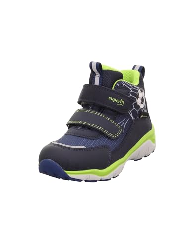 Superfit Jungen SPORT5 leicht gefütterte Gore-Tex Sneaker, BLAU/HELLGRÜN 8000 von Superfit