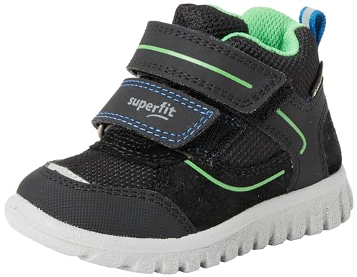 Superfit Jungen Sport7 Mini Sneaker, Schwarz Grün 0000, 20 EU Schmal von Superfit