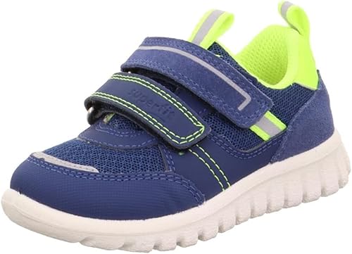 Superfit SPORT7 Mini Sneaker, Blau/Gelb 8050, 29 EU Weit von Superfit