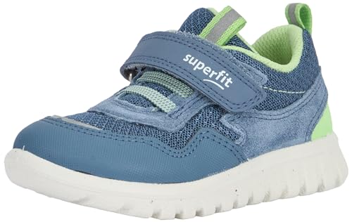 Superfit SPORT7 Mini Sneaker, Blau/Hellgrün 8030, 24 EU Weit von Superfit