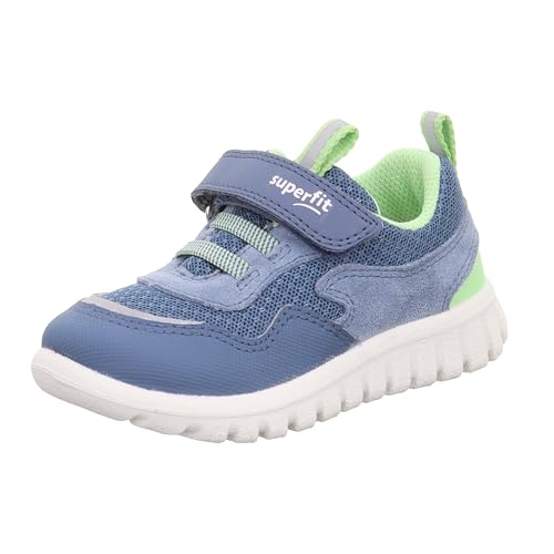 Superfit SPORT7 Mini Sneaker, Blau/Hellgrün 8030, 24 EU von Superfit