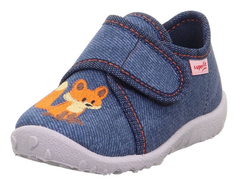 Superfit SPOTTY WMS: Mittel Hausschuh Kindergartenschuh mit Klettverschluss, Größenschablone zum Download von Superfit