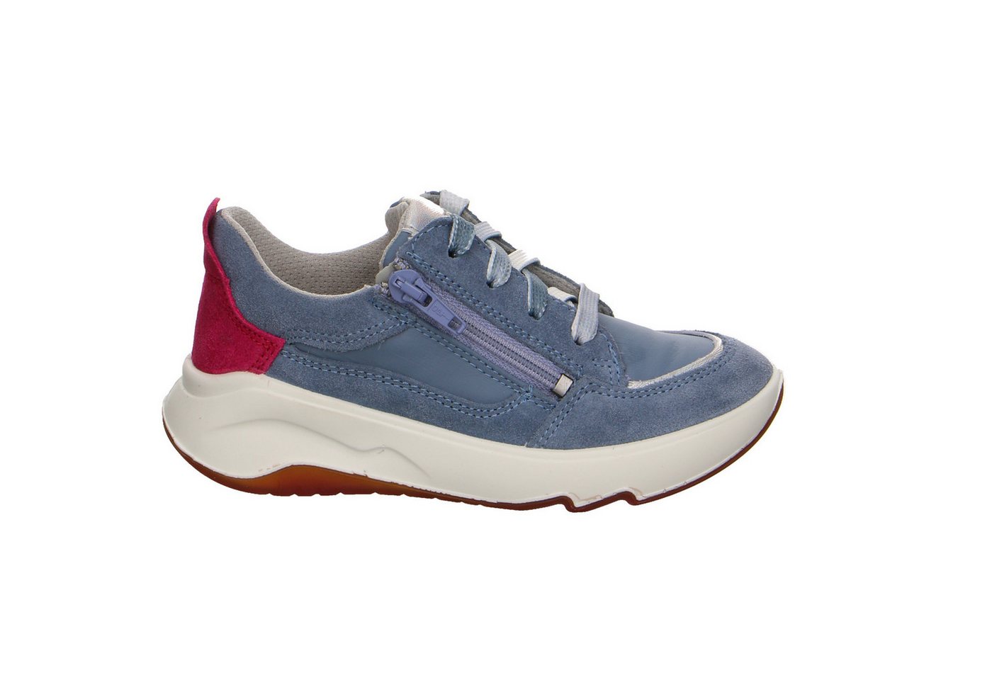 Superfit Superfit Halbschuh Leder Melody Synthetik Schnüschuhe Mädchen blau Klettschuh von Superfit