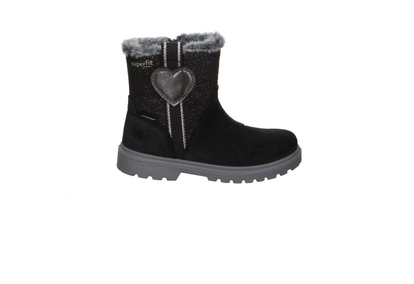 Superfit Superfit Spirit Velour Klettstiefel Winter Mädchen grau Winterstiefelette von Superfit