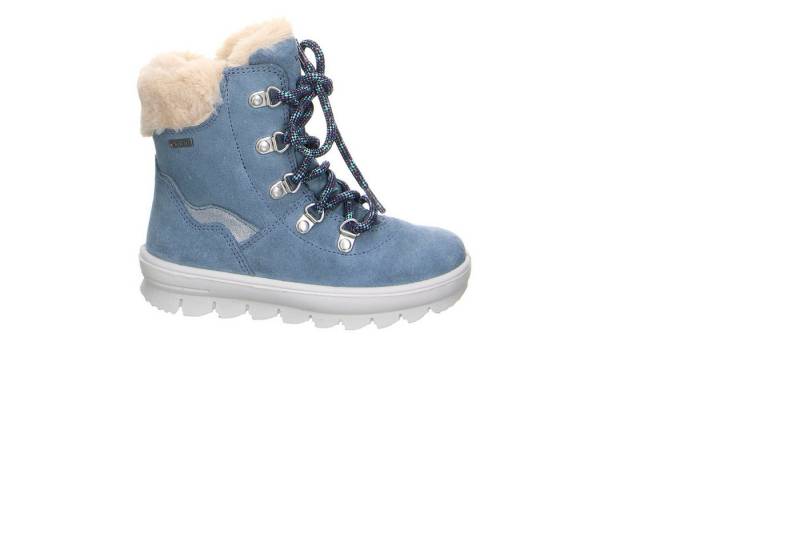 Superfit Superfit Velour Klettstiefel Winter Mädchen blau Winterstiefelette von Superfit