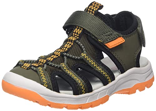 Superfit Jungen Tornado Light Sandale, Grün Orange 7000, 34 EU von Superfit